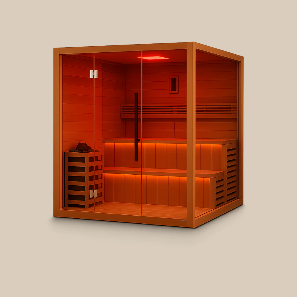 Cedar Barrel Cold Plunge + Solis Traditional Sauna (6) - Image 3